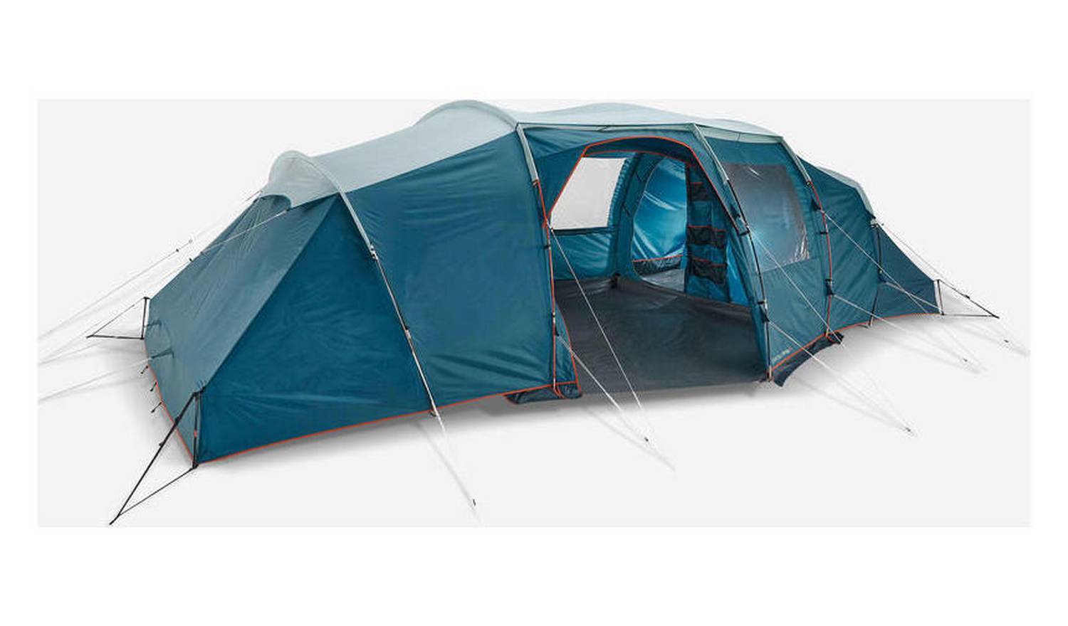 Decathlon 8 Person 4 Room Camping Tent With Poles 8.4