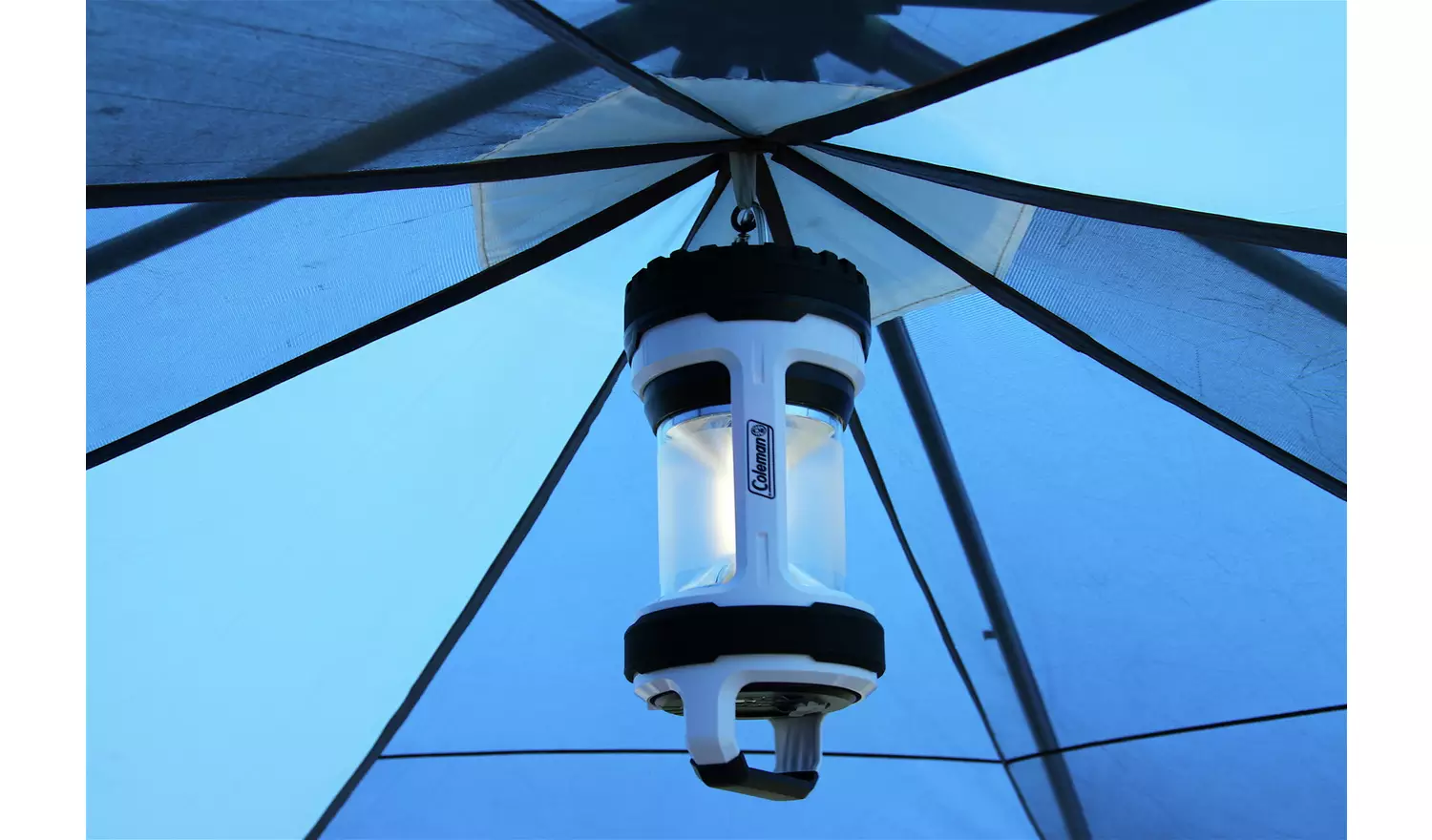 Coleman 8 Man 1 Room Octagon Dome Glamping Tent - Blue/White