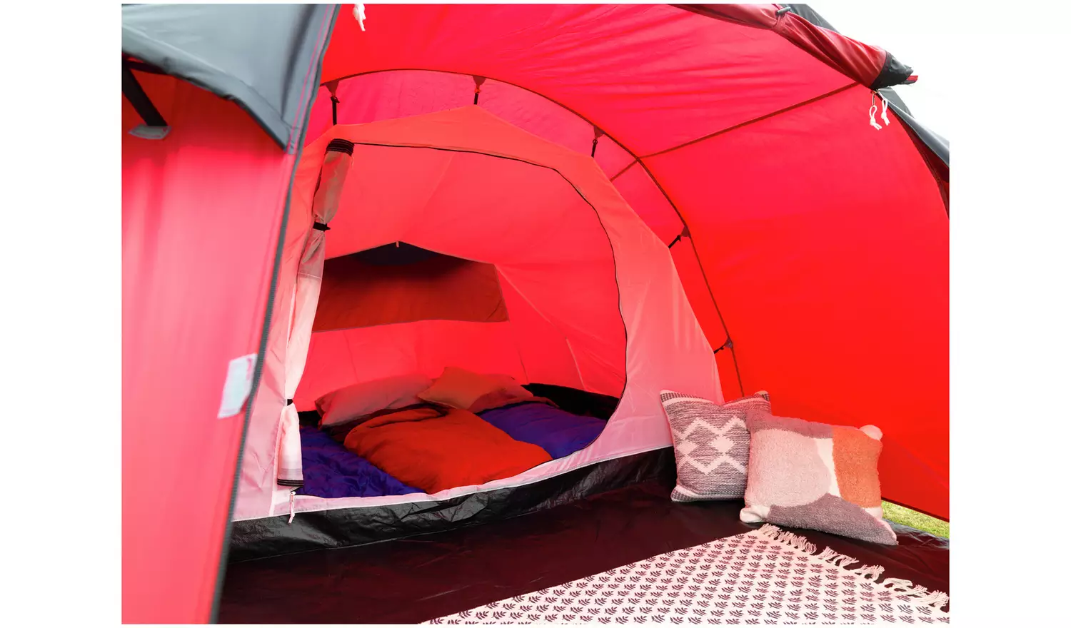 Pro Action 4 Person 1 Room Tunnel Camping Tent