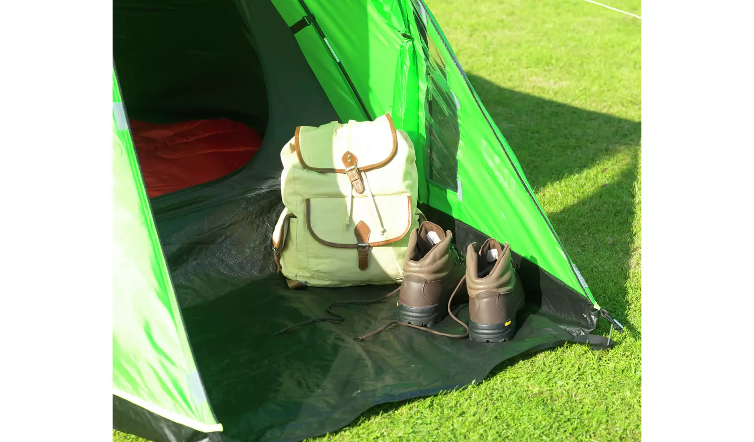 Pro Action 2 Person 1 Room Dome Camping Tent - Green