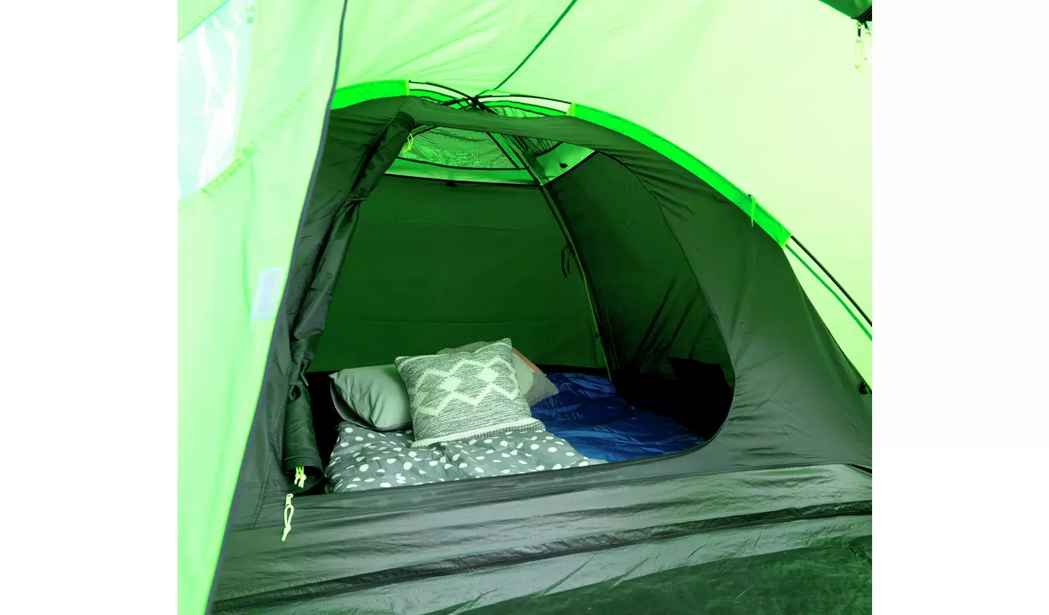 Pro Action 4 Person 1 Room Dome Camping Tent