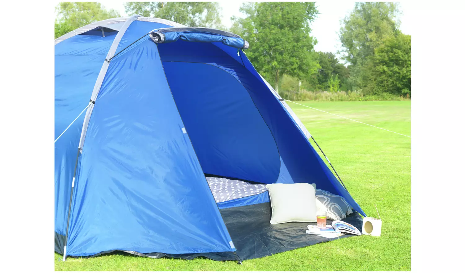 Pro Action 6 Person 1 Room Dome Camping Tent with Porch