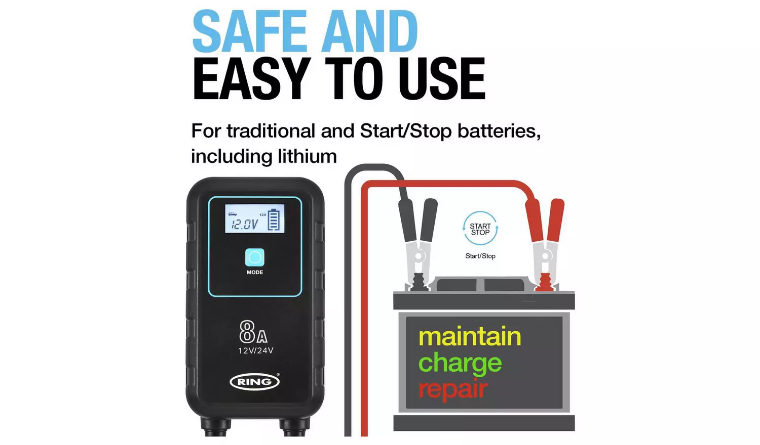 Ring Smartcharge8 12/24v Smart Battery Charger