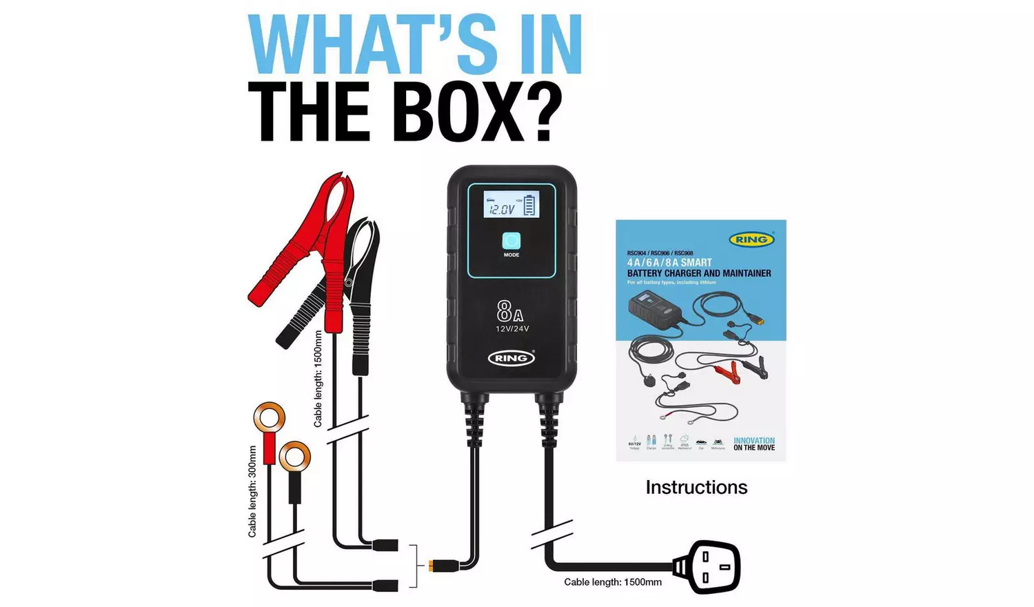 Ring Smartcharge8 12/24v Smart Battery Charger