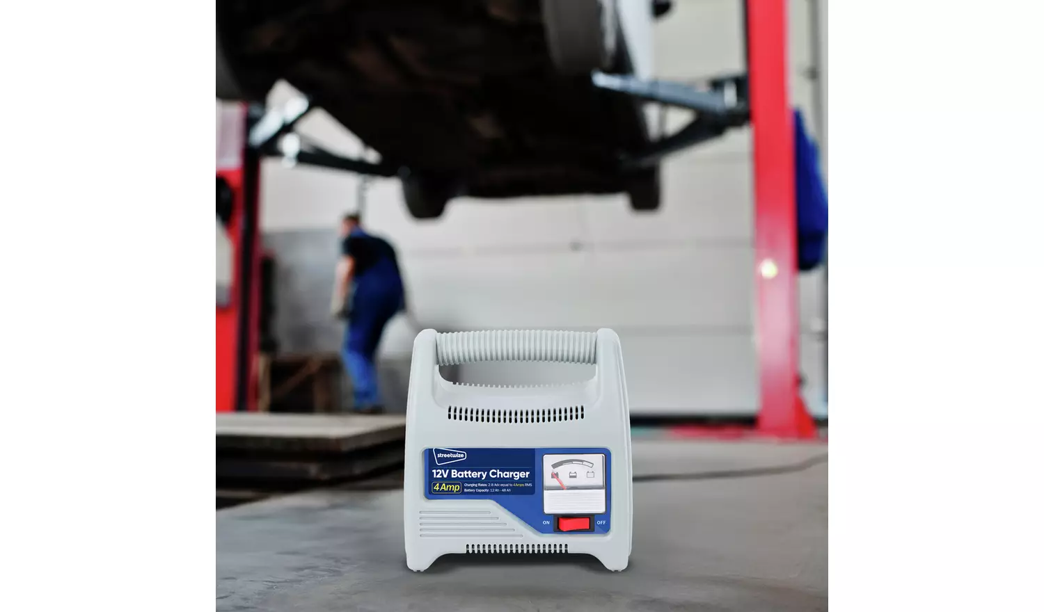 Streetwize 4 Amp Heavy Duty Automatic 12V Battery Charger