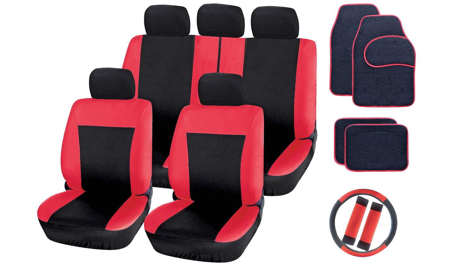 Streetwize Red/Black Interior Car Set