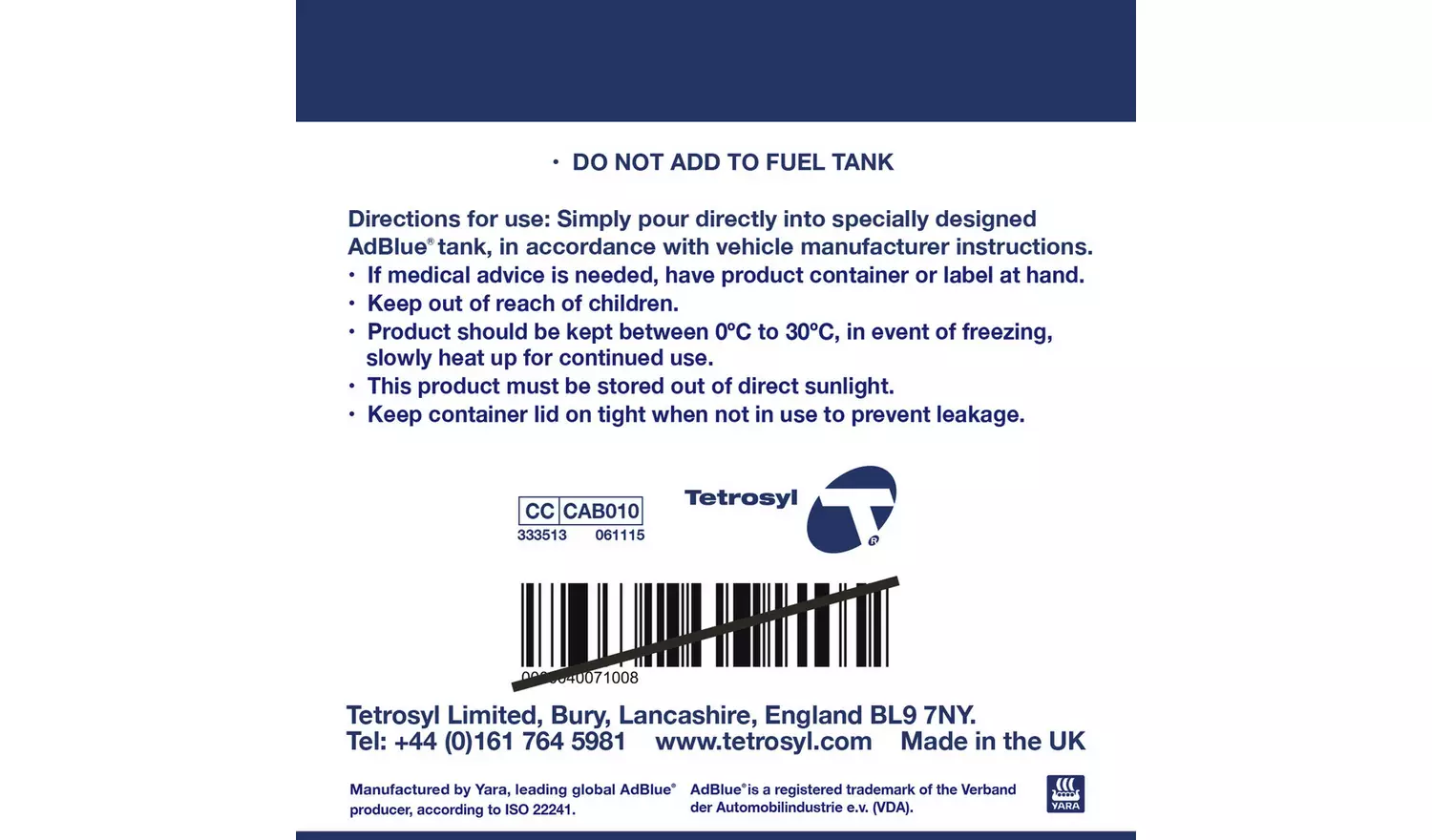 Carlube AdBlue 10L