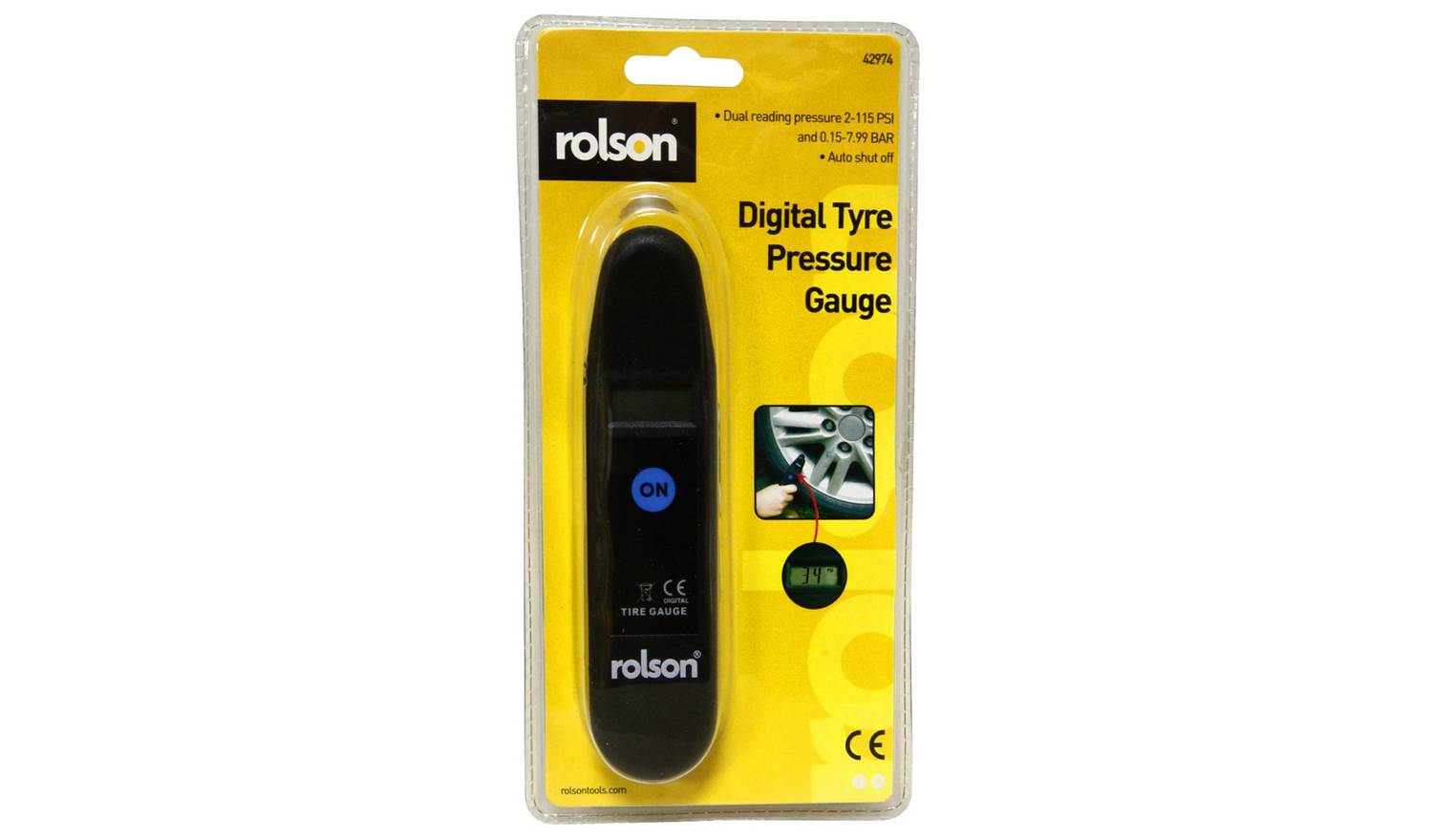 Rolson Digital Tyre Pressure Gauge