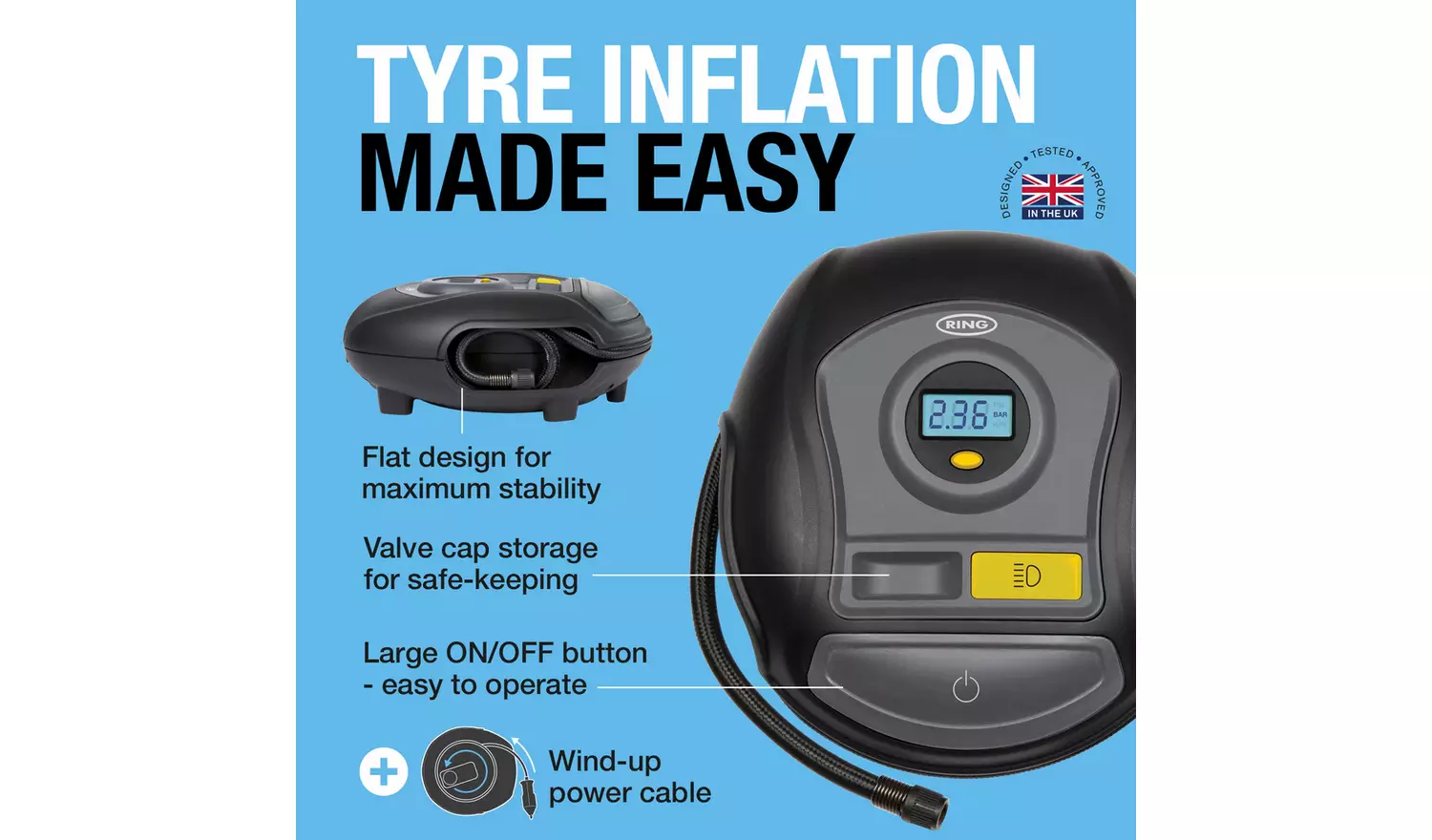 Ring RTC400 Digital Tyre Inflator With Light