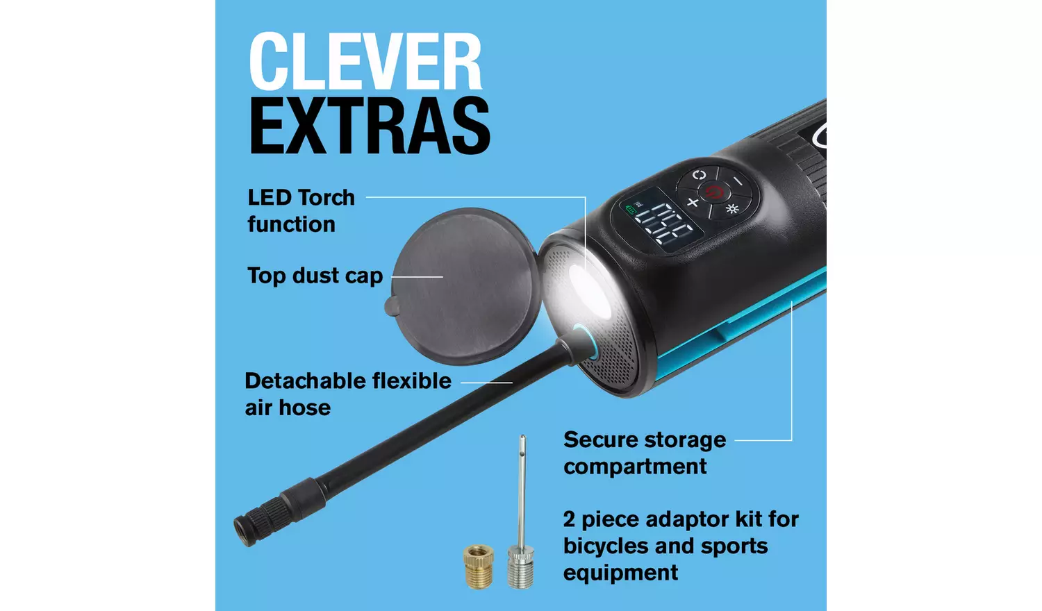 Ring RTC2000 Cordless Handheld Digital Tyre Inflator