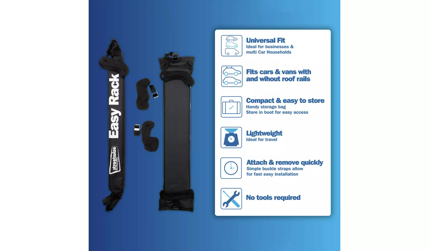 Streetwize Soft Rack Roof Bars