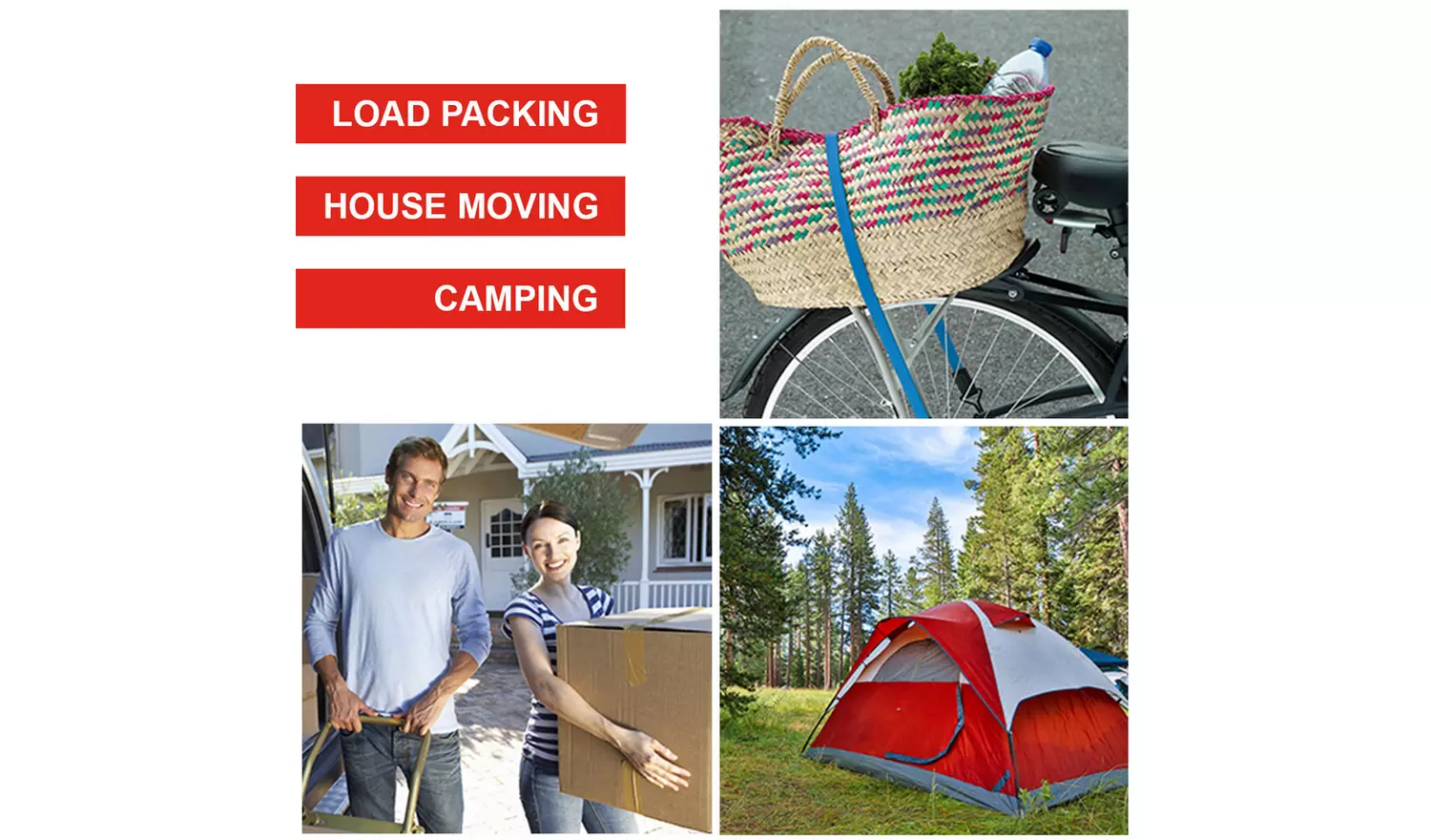 Master Lock 12 Piece Bungee Cord Set 4x60cm, 4x80cm, 4x100cm