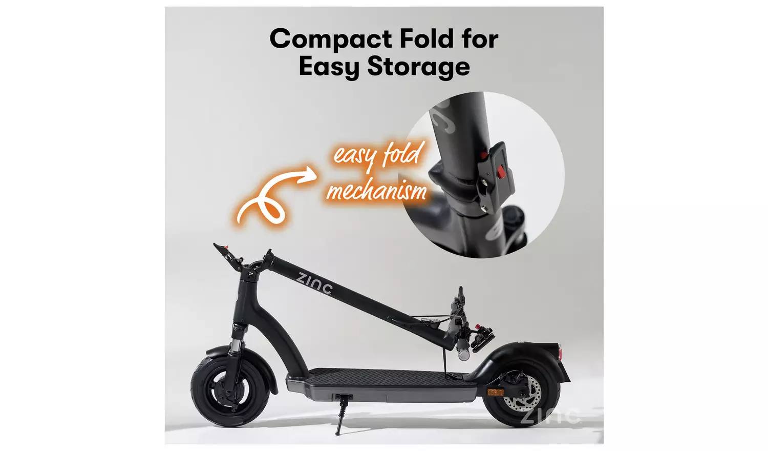 Zinc Velocity 2.0 500W Adult Folding Electric Scooter