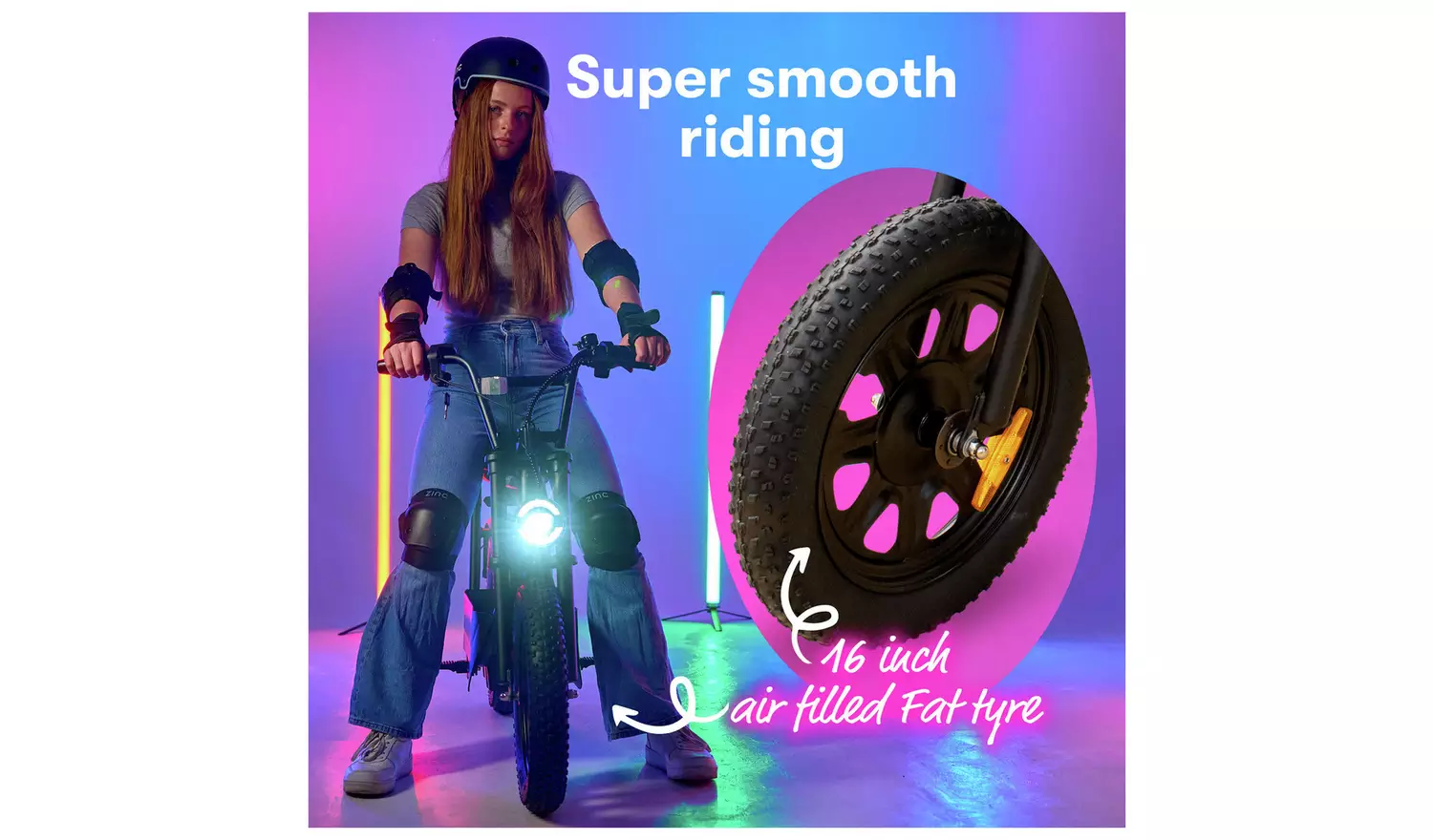 Zinc Sprinter 350W 16inch Electric Seated Scooter Ride On