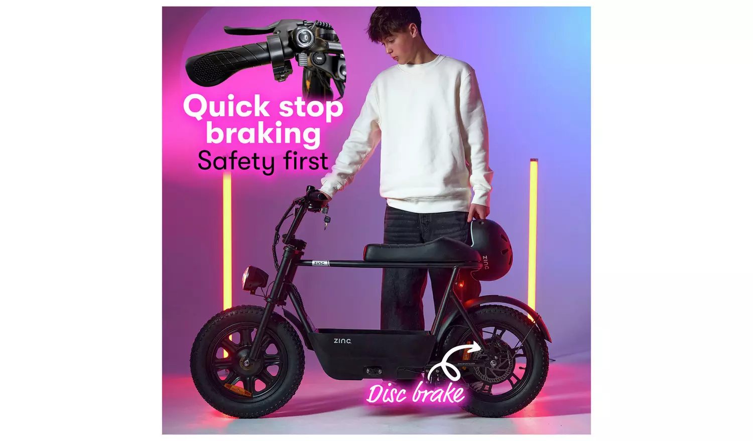 Zinc Sprinter 350W 16inch Electric Seated Scooter Ride On