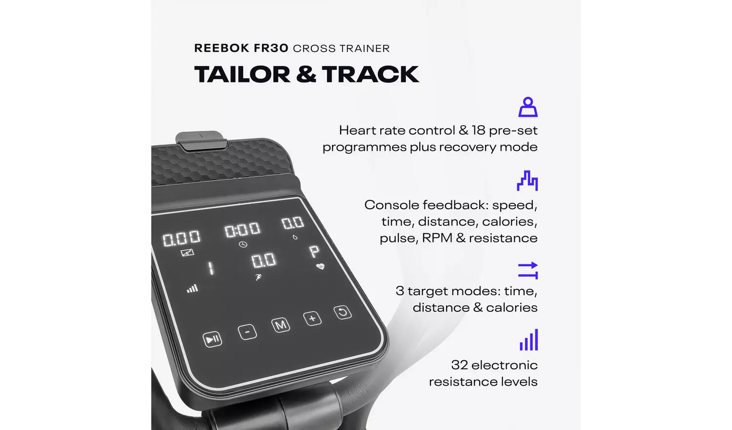 Reebok FR30 Elliptical Cross Trainer with Connected Fitness