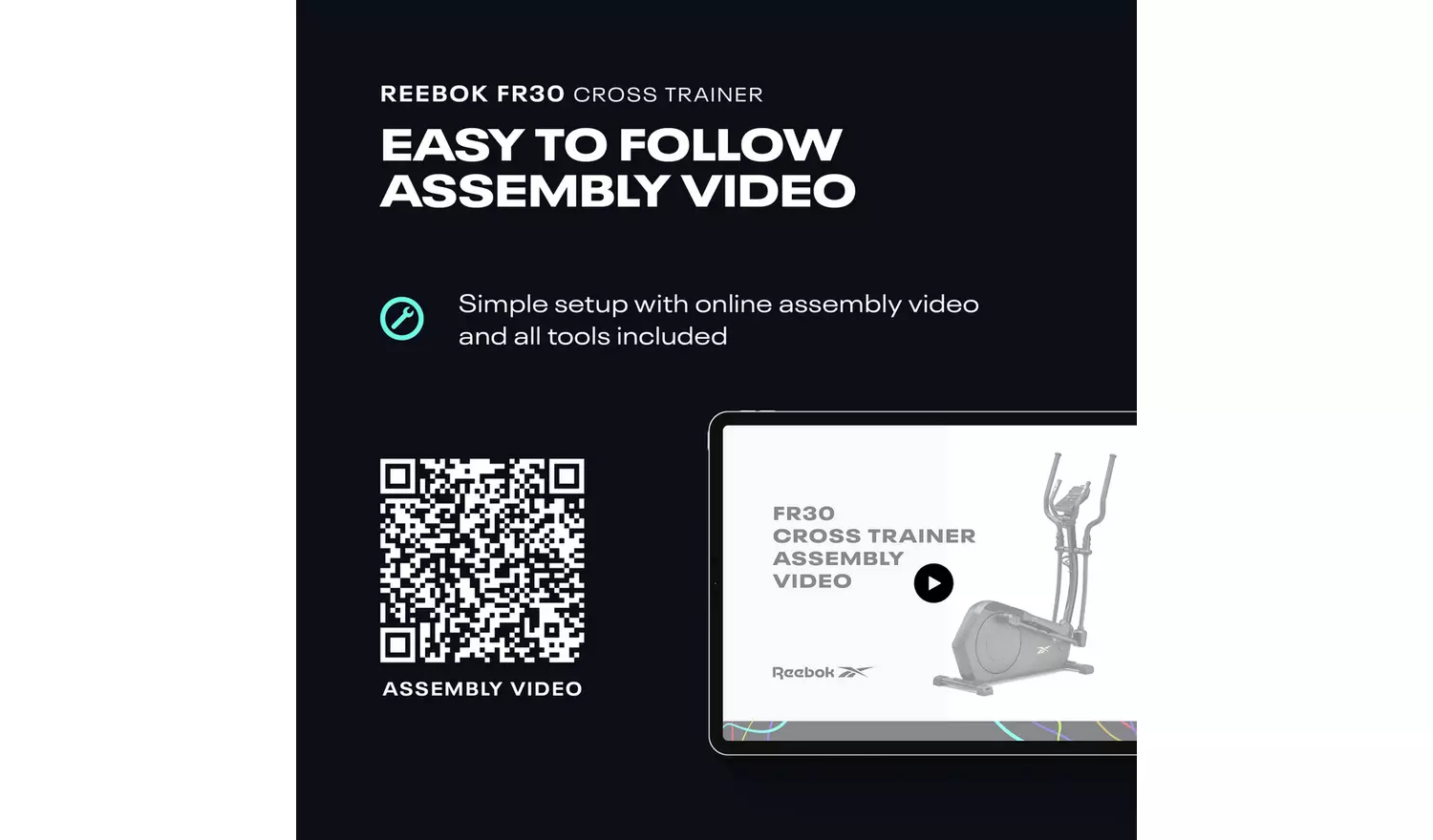 Reebok FR30 Elliptical Cross Trainer with Connected Fitness