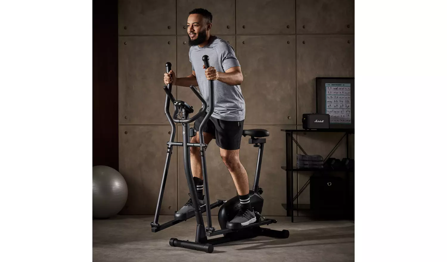 Pro Fitness 2-In-1 Cross Trainer and Exercise Bike