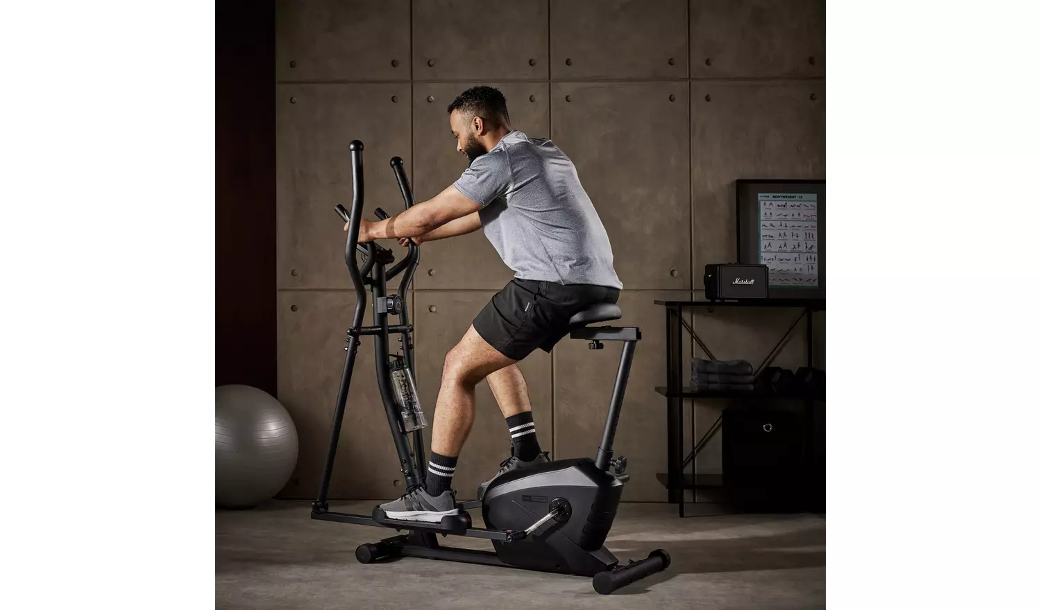 Pro Fitness 2-In-1 Cross Trainer and Exercise Bike