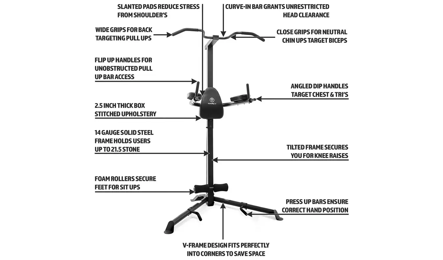 Marcy TC-3508 Deluxe Corner Pull Up Power Tower
