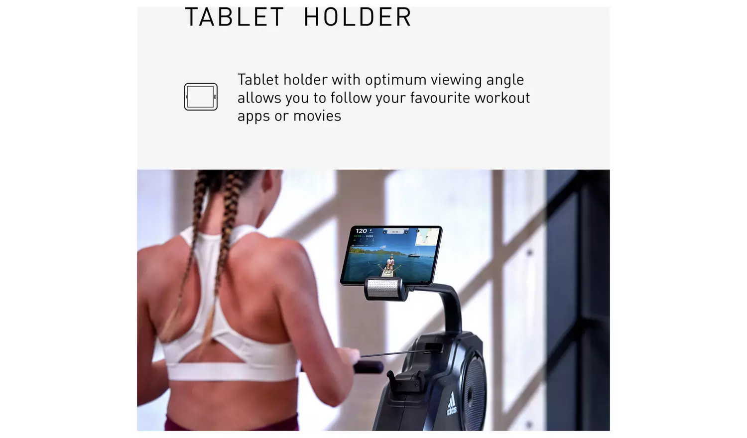 Adidas R-21 Water Manual Rowing Machine with Bluetooth