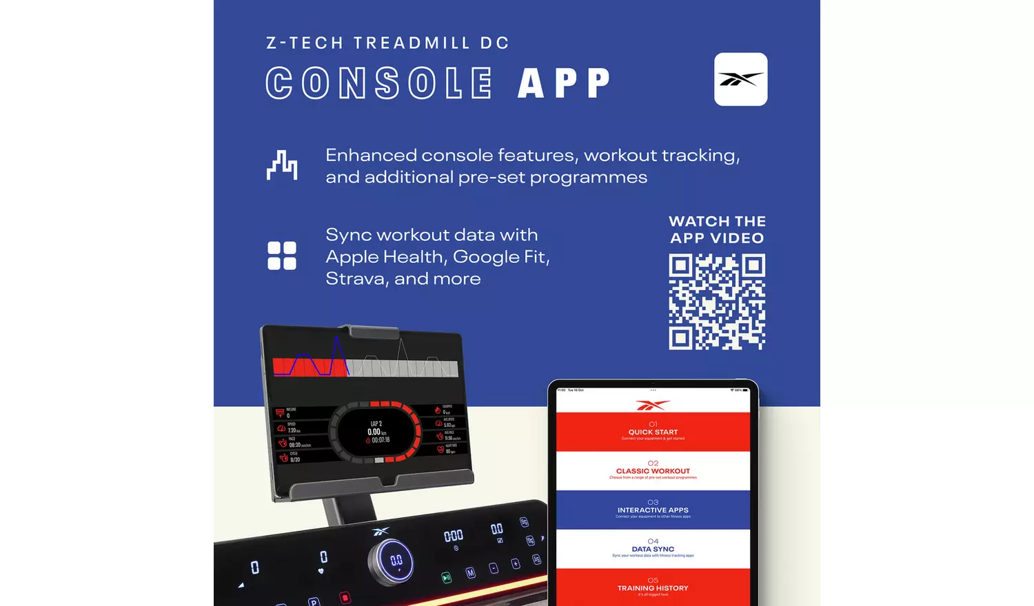 Reebok Z-Tech DC Treadmill with Connected Fitness