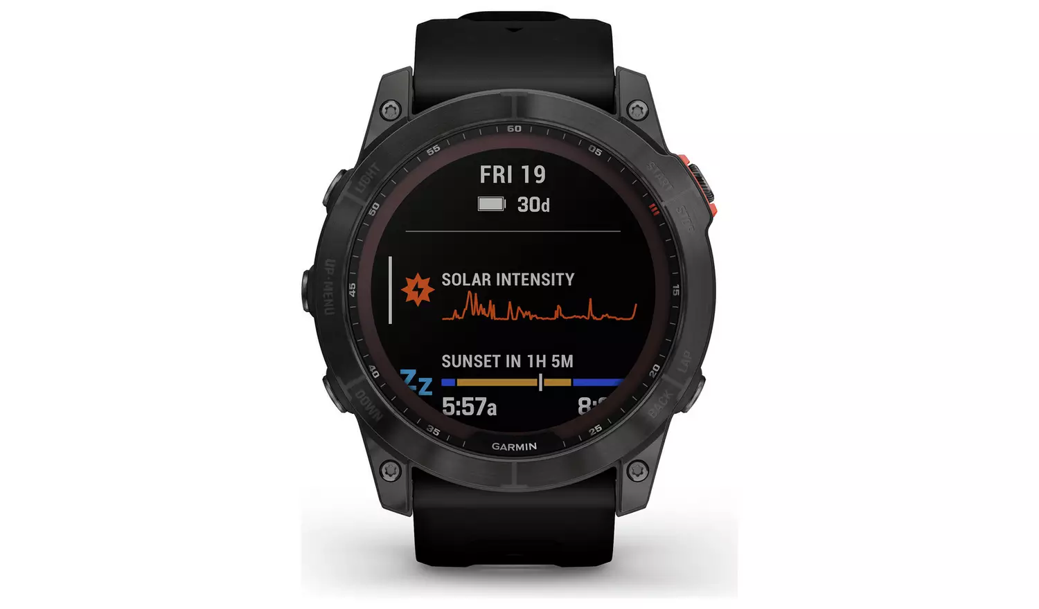 Garmin Fenix 7X Silicone Strap Smart Watch - Black