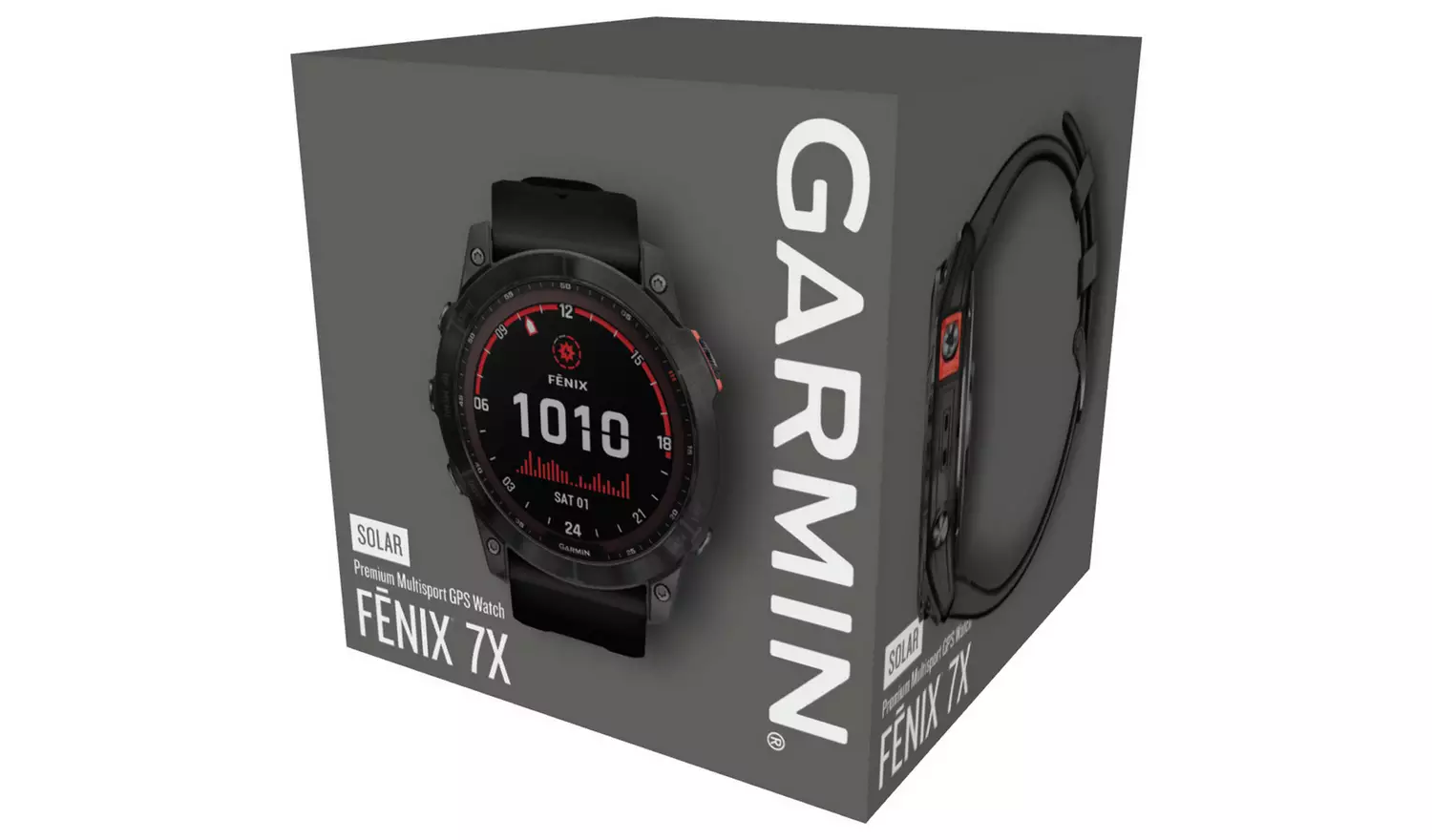 Garmin Fenix 7X Silicone Strap Smart Watch - Black