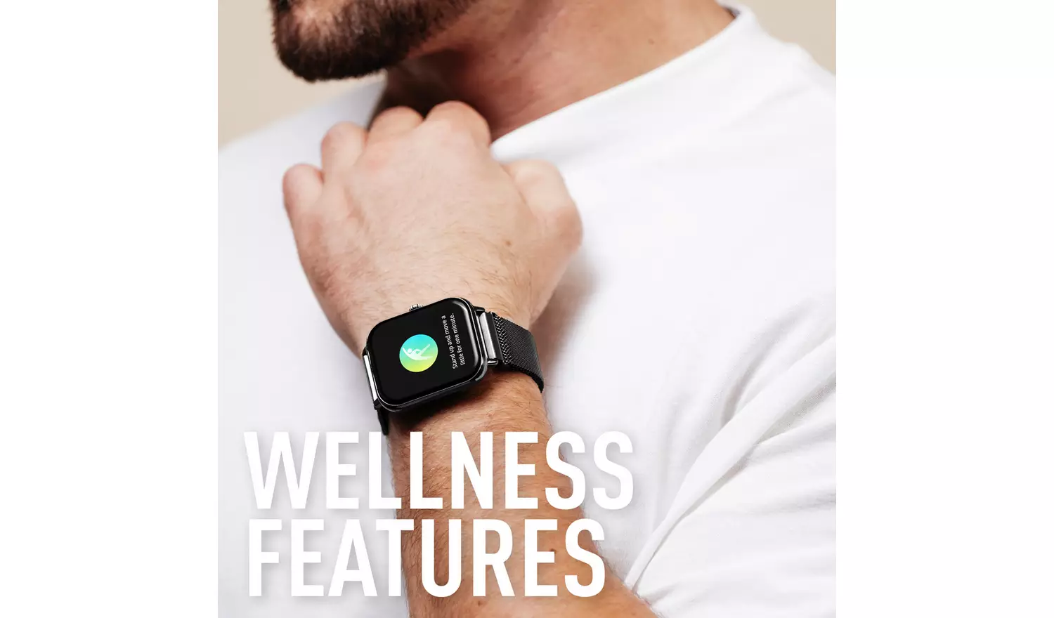 Reflex Active Series 23 Black Mesh Strap Smart Watch