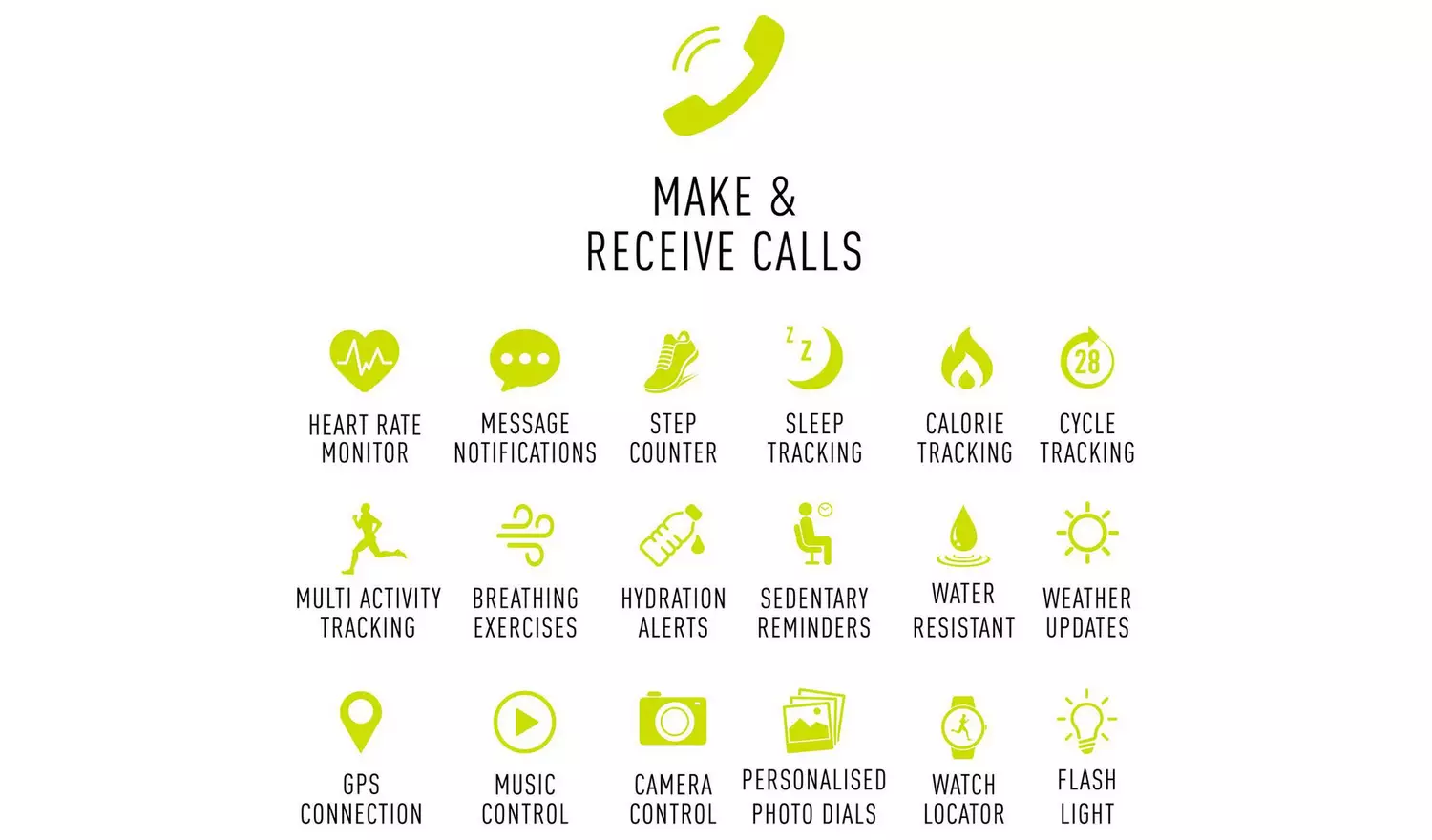 Reflex Active Series 23 Black Mesh Strap Smart Watch