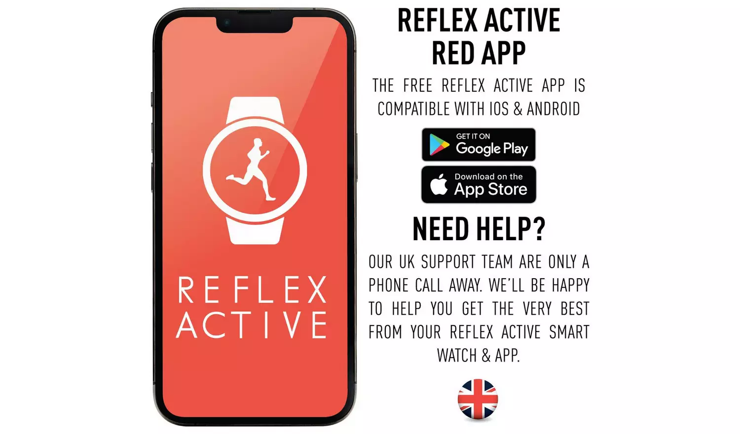 Reflex Active Series 23 Black Strap SmartWatch