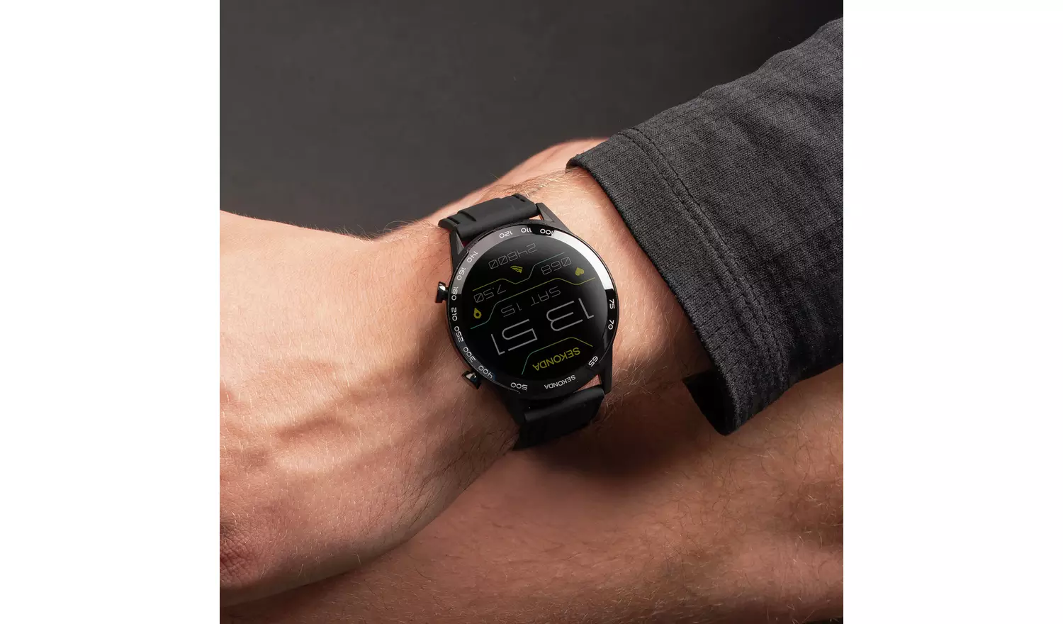 Sekonda Active Plus Black Metal Case Smart Watch Gift Set