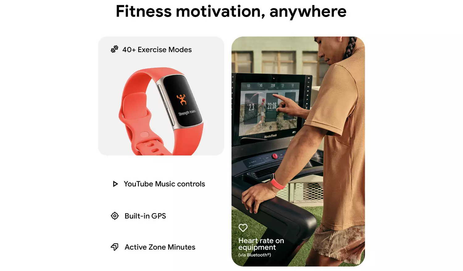 Fitbit Charge 6 Fitness Tracker - Coral