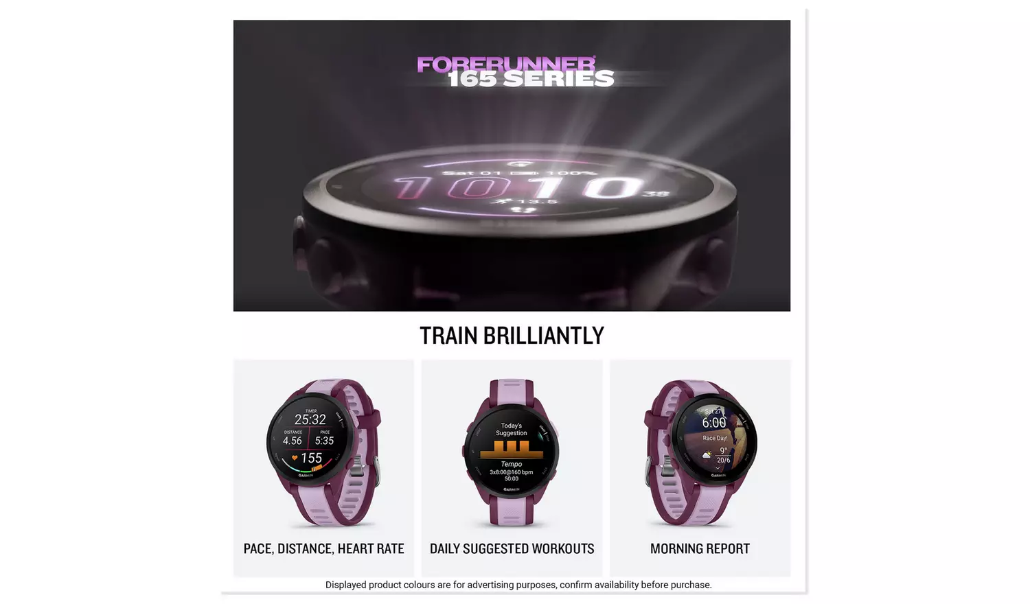 Garmin Forerunner 165 Music Smart Watch - Fuchsia