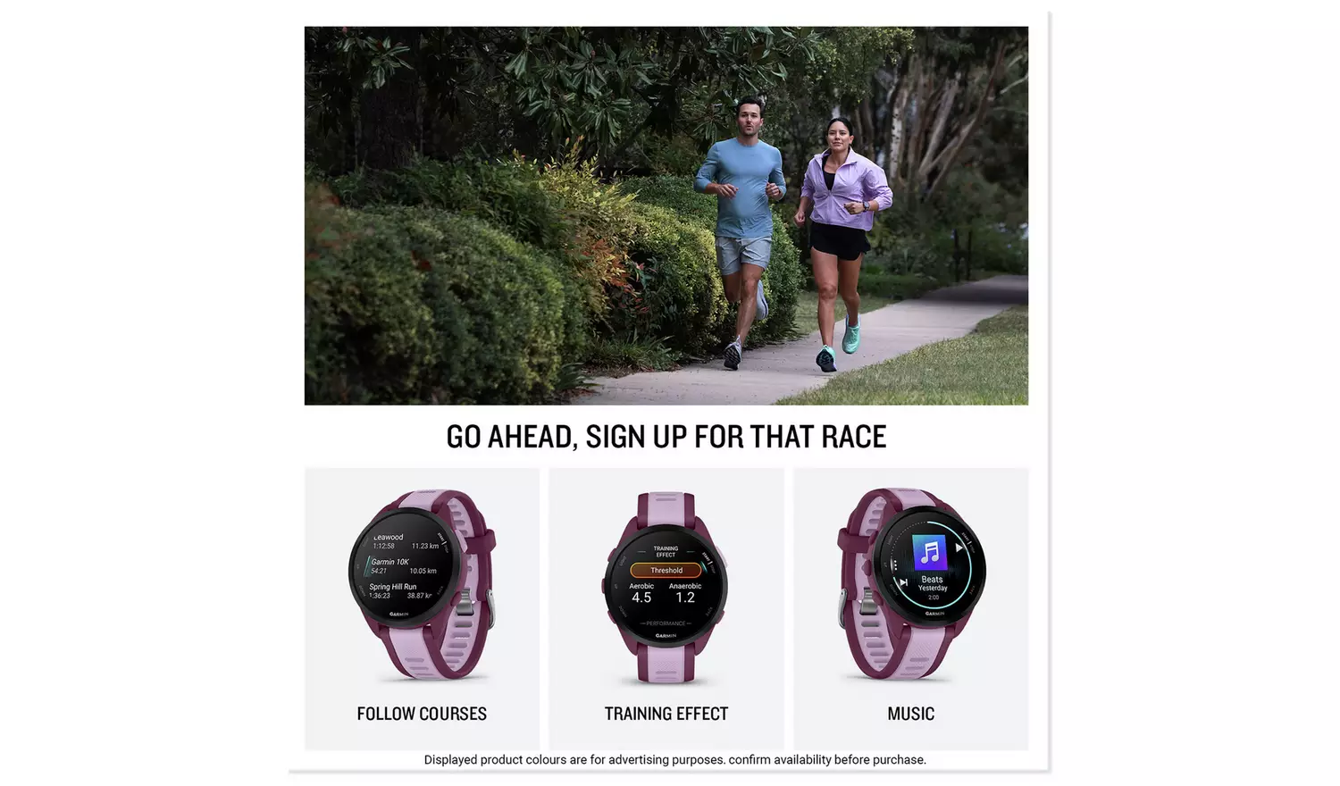 Garmin Forerunner 165 Music Smart Watch - Fuchsia