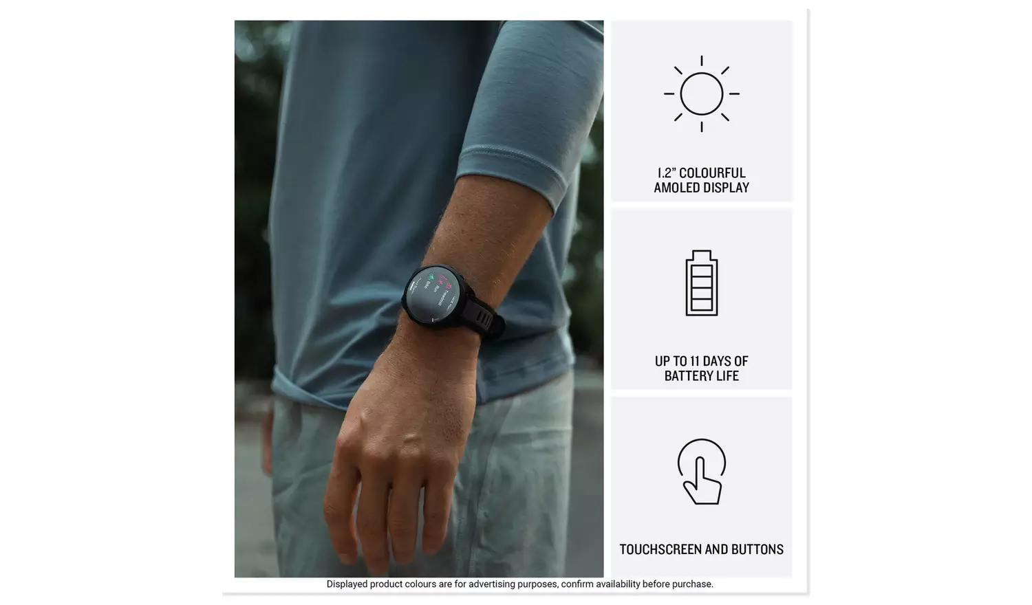 Garmin Forerunner 165 GPS Running Smart Watch - Black