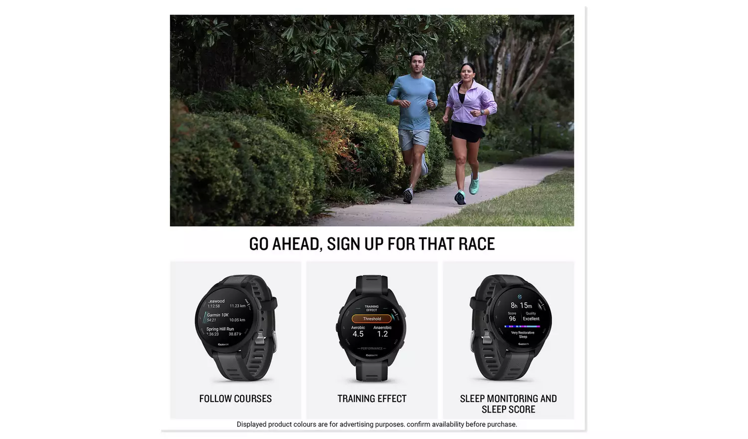 Garmin Forerunner 165 GPS Running Smart Watch - Black