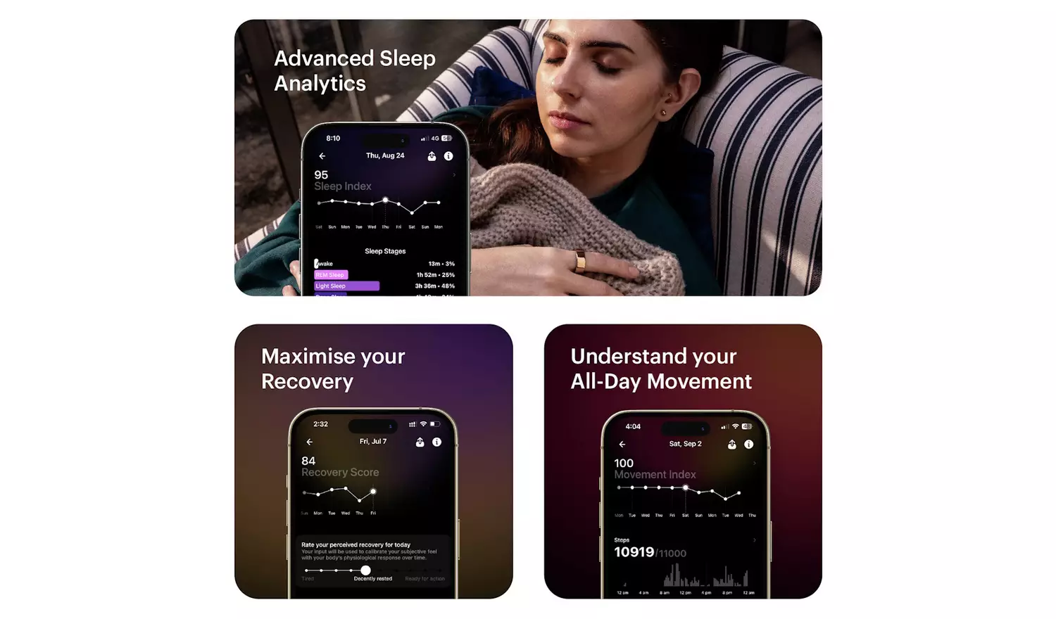 Ultrahuman Ring AIR Bluetooth Smart Ring Aster Black - 9