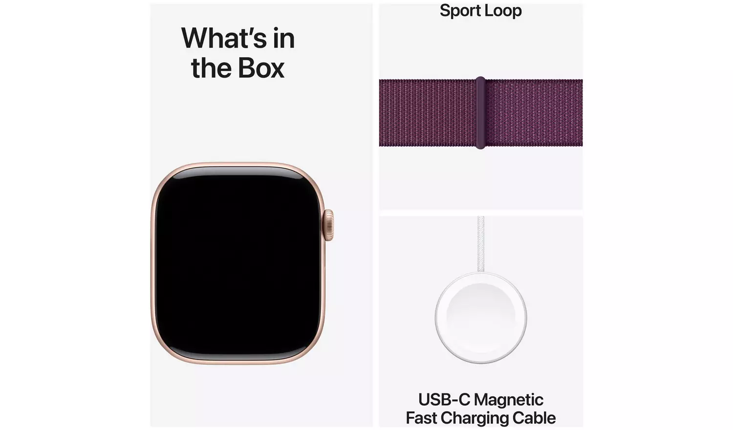 Apple Watch Series 10 GPS 46mm Rose Gold Plum Sport Loop