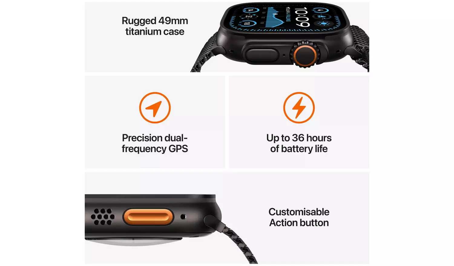 Apple Watch Ultra 2 2024 49mm Natural Navy Ocean Band