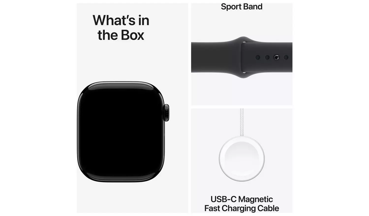 Apple Watch Series 10 GPS 42mm Jet Black Sport Band - M/L