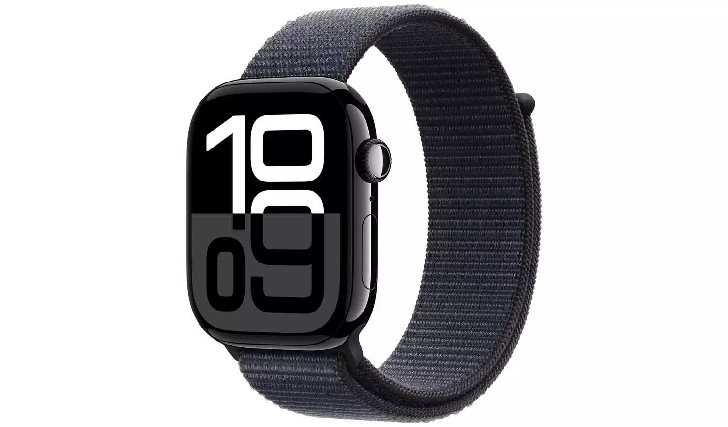 Apple Watch Series 10 GPS 46mm Jet Black Ink Sport Loop