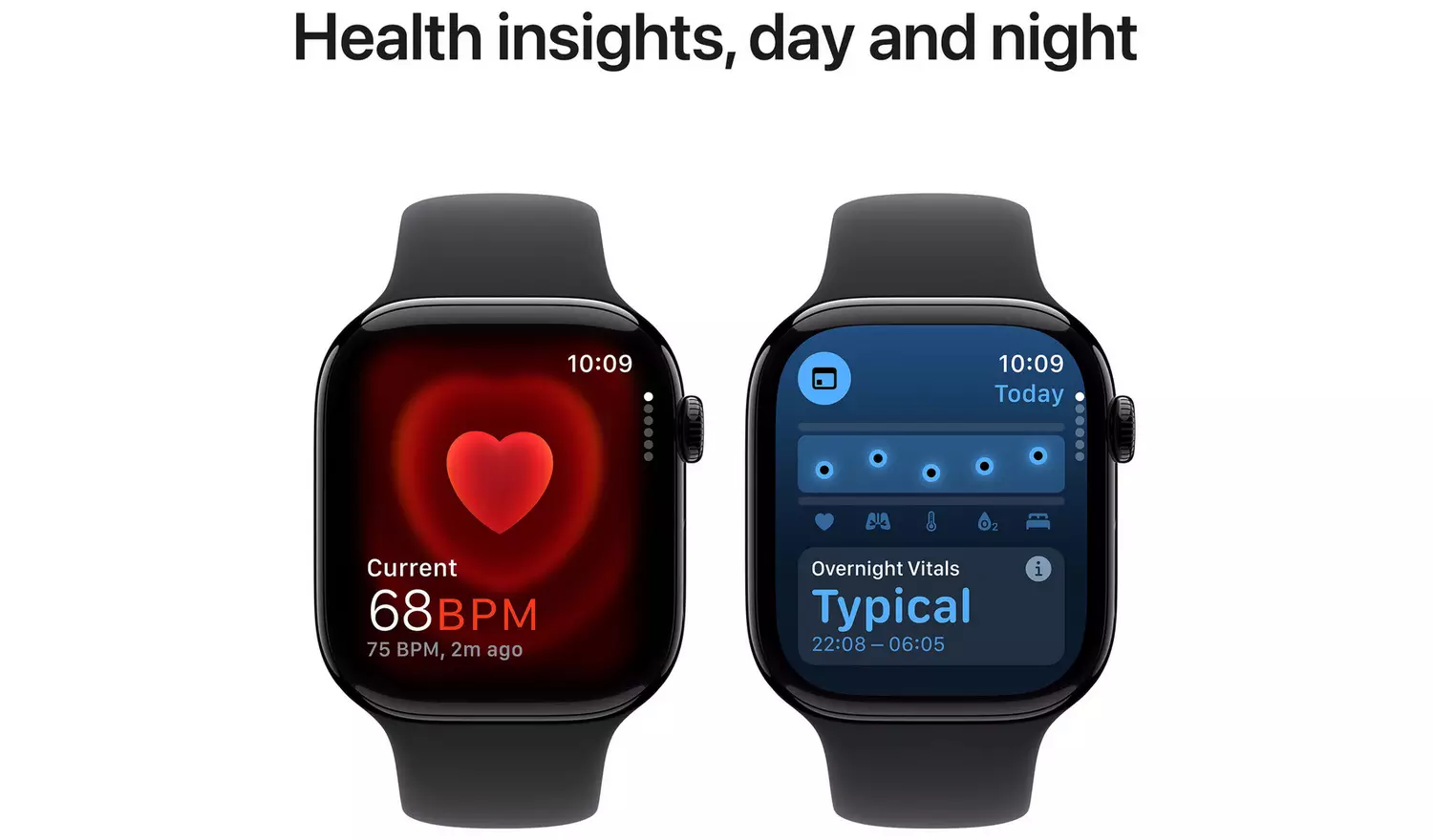 Apple Watch Series 10 GPS 46mm Jet Black Sport Band - M/L