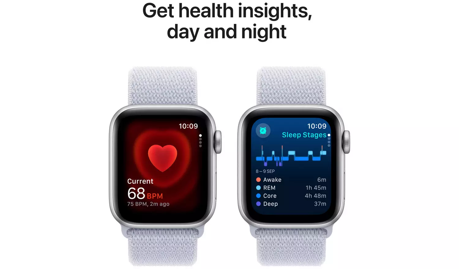 Apple Watch SE 2024 GPS 40mm Silver Blue Cloud Sport Loop