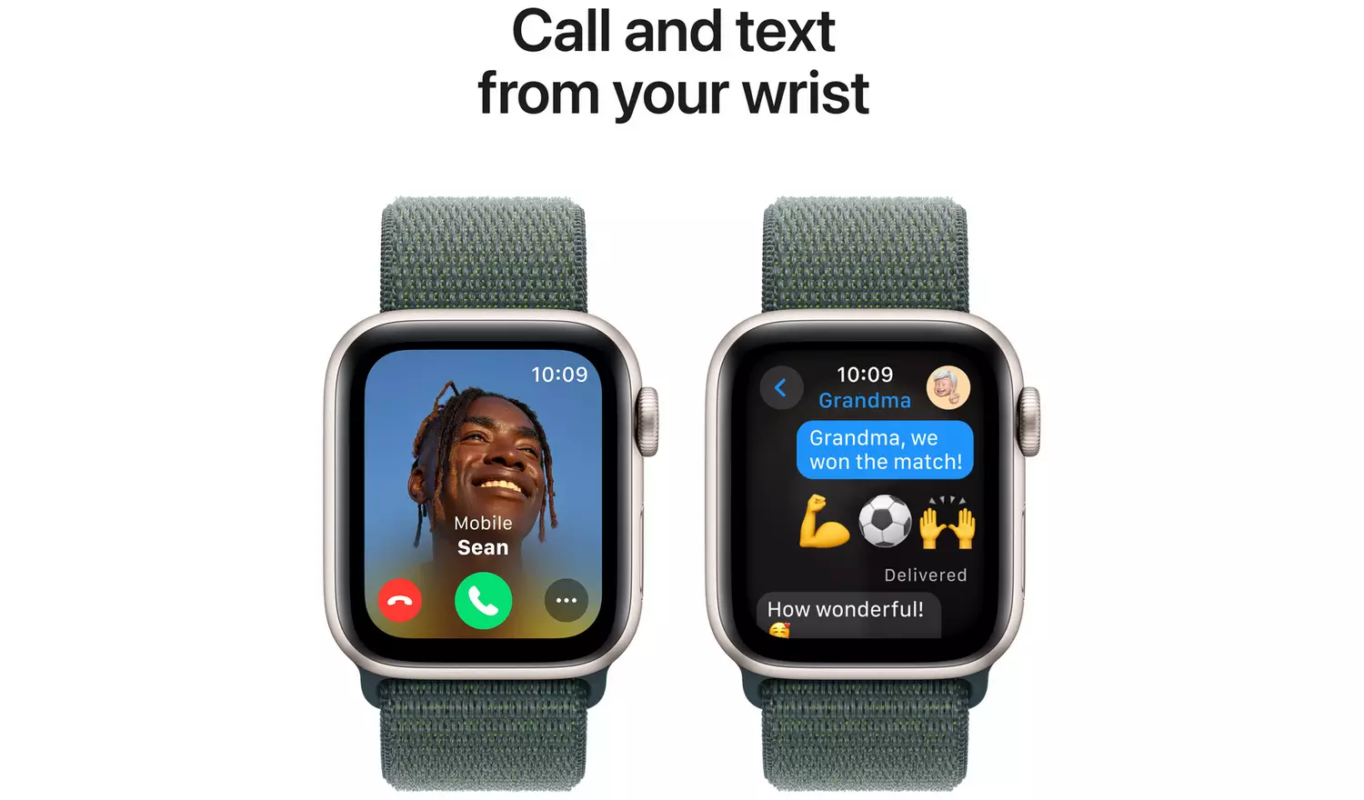 Apple Watch SE 2024 GPS 40mm Starlight Lake Green Sport Loop