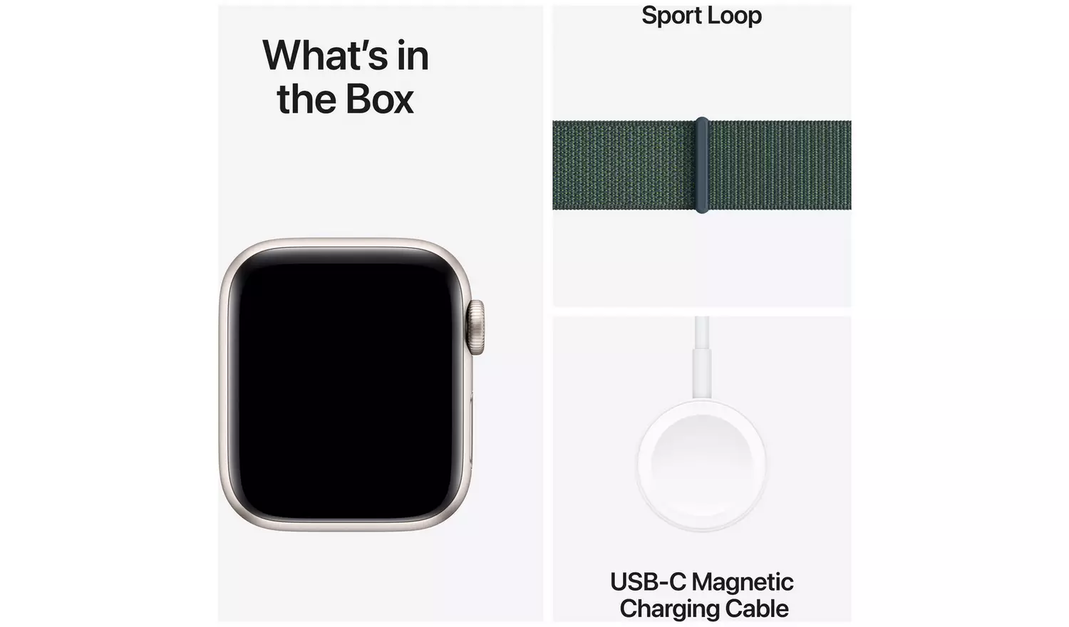 Apple Watch SE 2024 GPS 40mm Starlight Lake Green Sport Loop