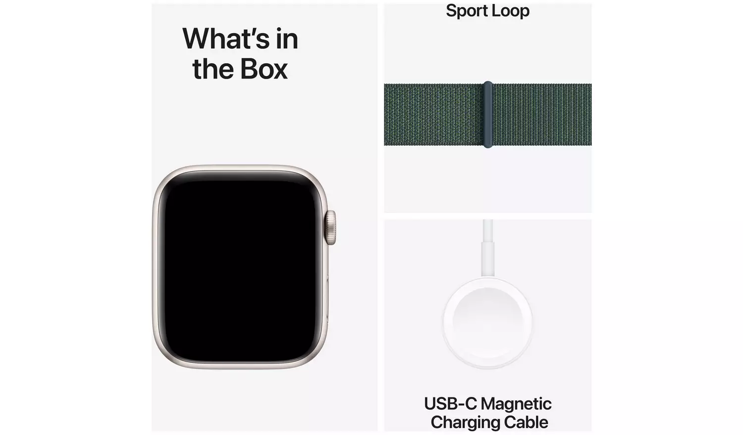 Apple Watch SE 2024 GPS 44mm Starlight Lake Green Sport Loop