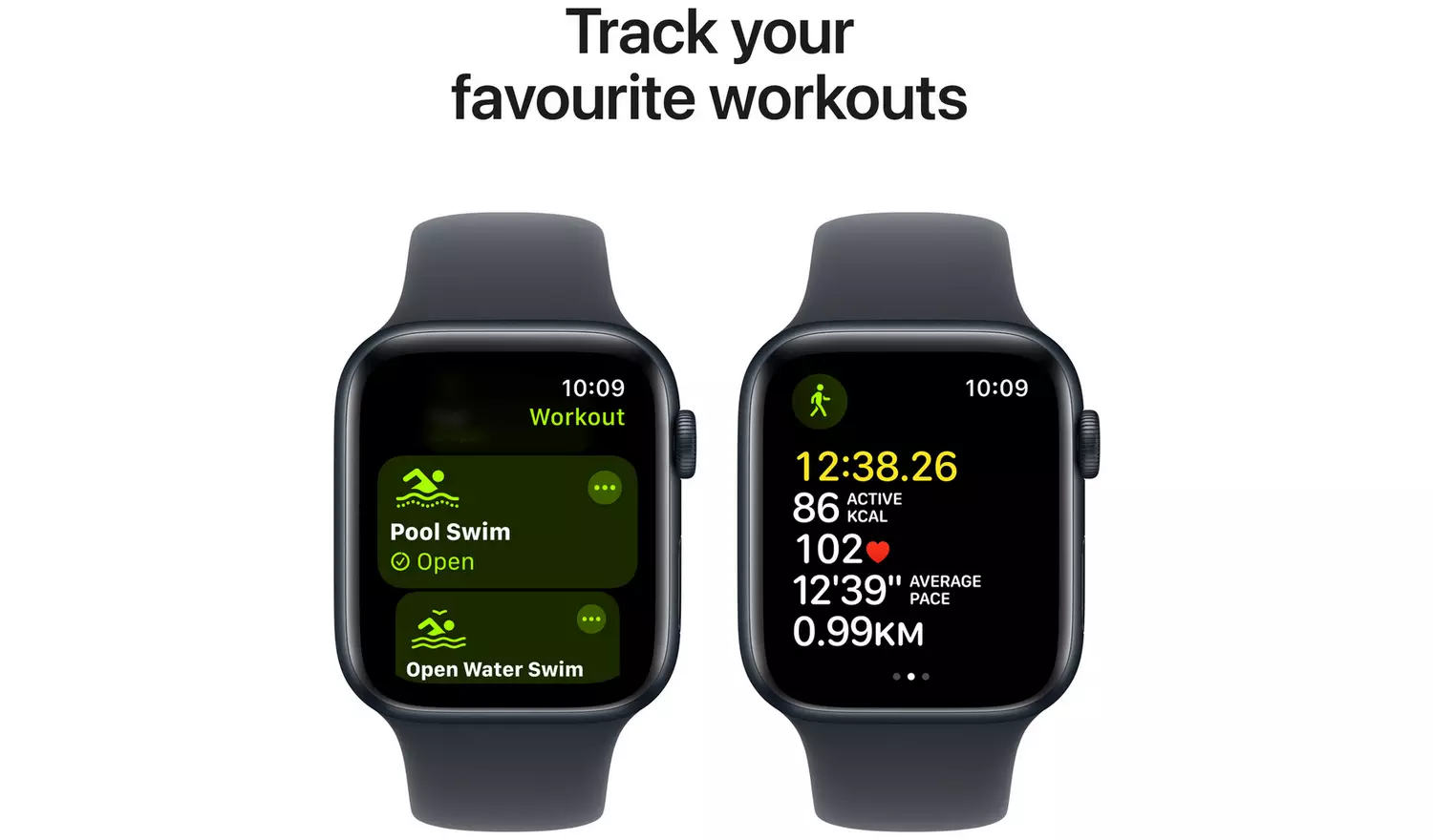 Apple Watch SE 2024 GPS 44mm Midnight Sport Band - M/L