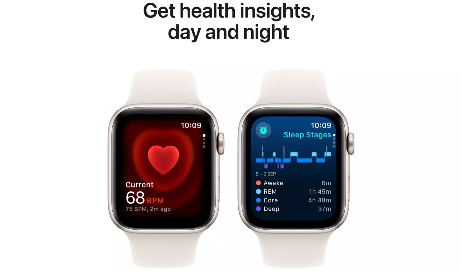 Apple Watch SE 2024 GPS 44mm Starlight Sport Band - S/M