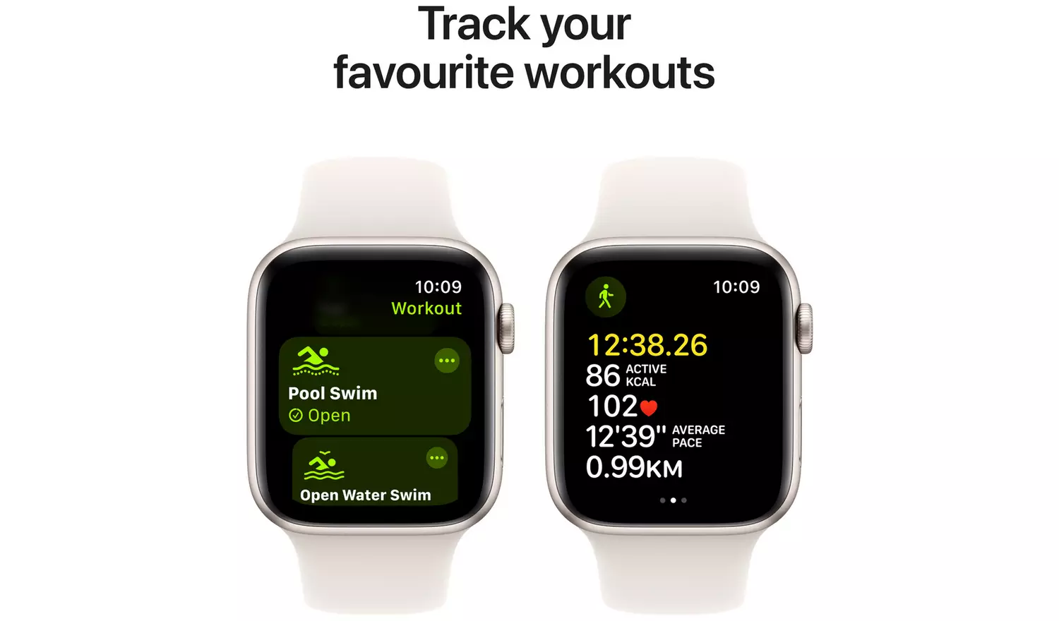 Apple Watch SE 2024 GPS 44mm Starlight Sport Band - S/M